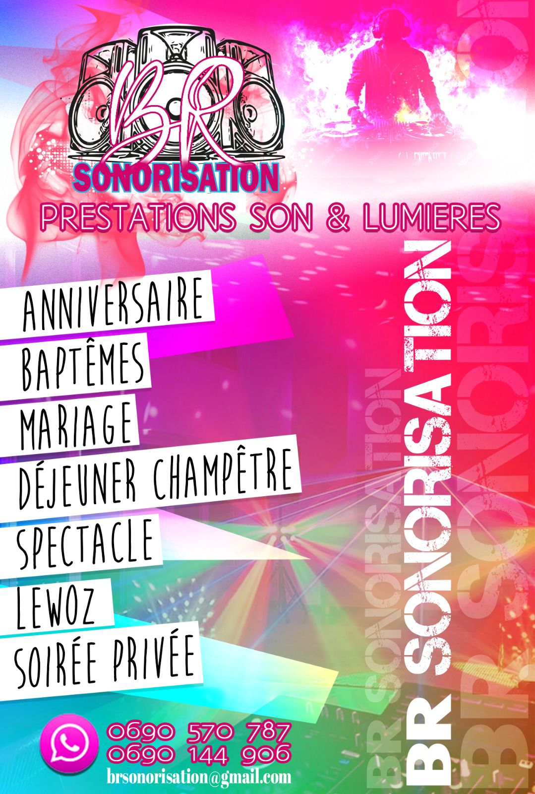 Publicité pour BR SONORISATION